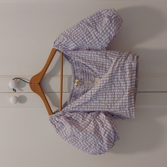 Purple gingham top - Picture 1 of 4
